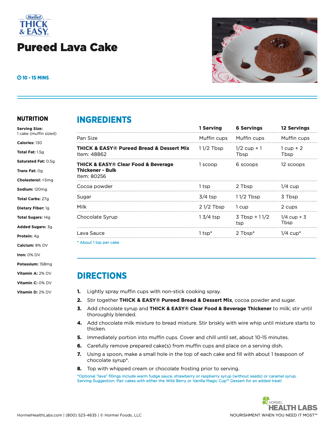 pureed lava cake recipe dessert