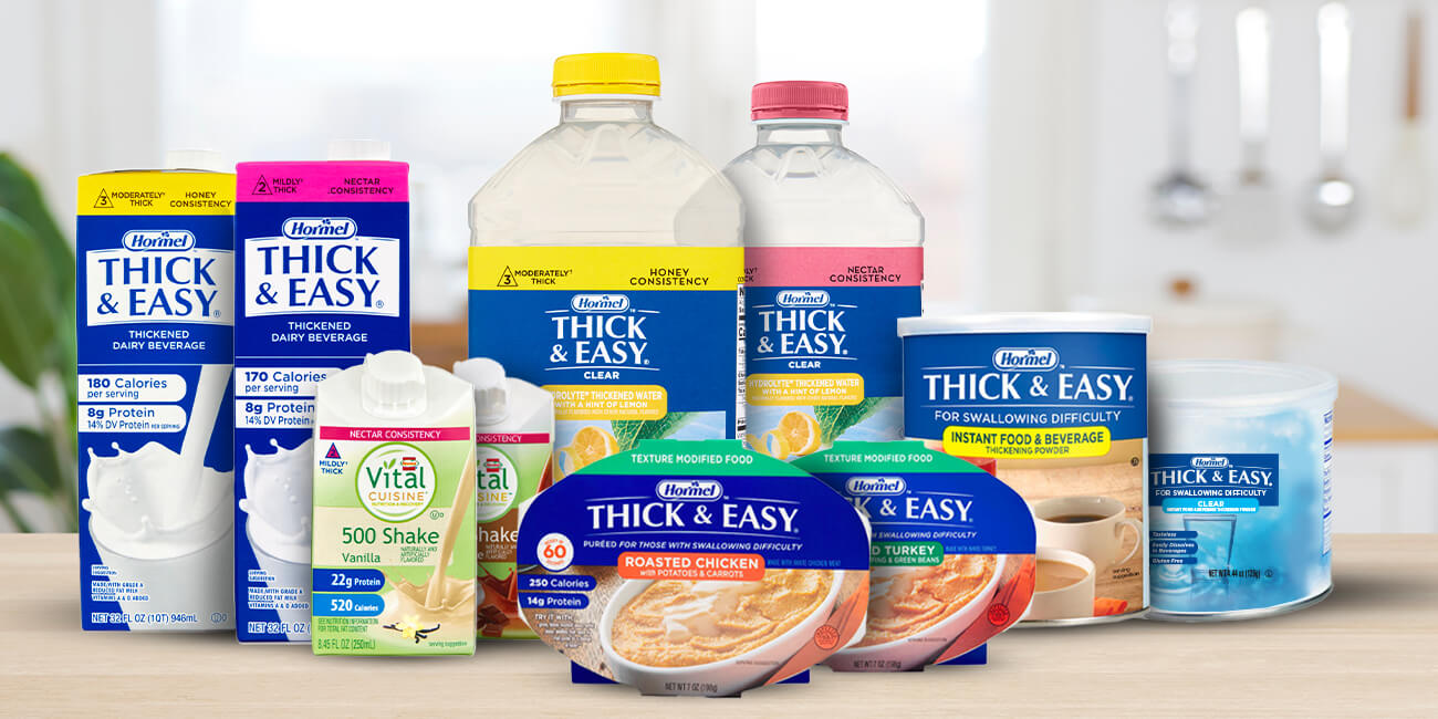 Assortment of Thick & Easy® products available at Discount Drug Mart