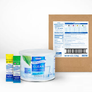 Different sizes of Thick & Easy® Clear Food & Beverage Thickeners