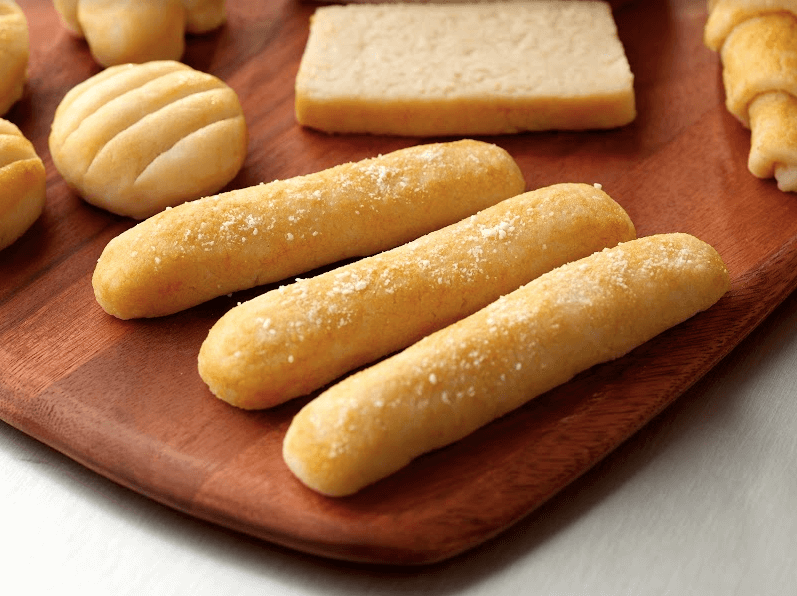 Breadsticks and rolls made with Thick & Easy Bread and Dessert Mix