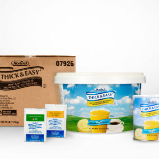 Different sizes of Thick & Easy® Instant Food & Beverage Thickeners