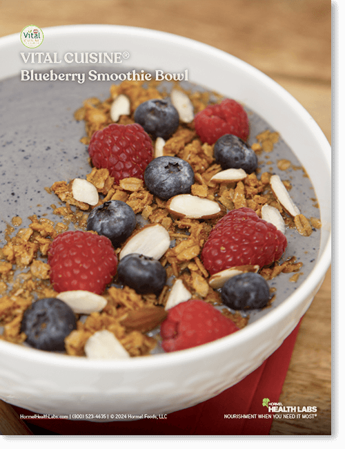 The cover of the VITAL CUISINE® Blueberry Smoothie Bowl recipe PDf