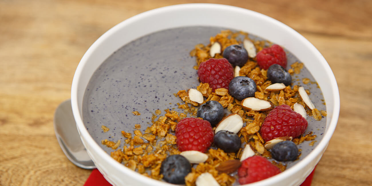 Vital Cuisine blueberry smoothie bowl